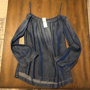 NWT Anthropologie Cloth & Stone Denim Top!